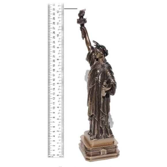 The Statue of Liberty Cold Cast Bronze Sculpture Home Decor Souvenir - Picture 6 of 7